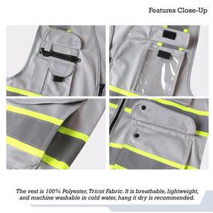 100% buen Material cremallera alta visibilidad Unisex Alta Seguridad reflectante ropa de trabajo Chaleco de alta visibilidad transpirable impermeable - Product Image 4