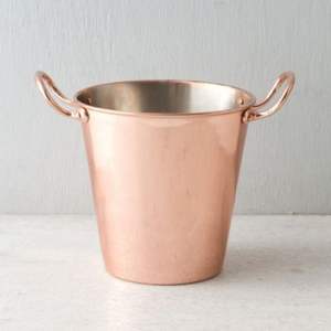 Asequible pero lujoso cubo de hielo de cobre con encanto vintage, perfecto para regalos de inauguración de la casa o uso personal - Product Image 1