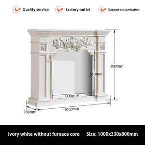 Chimenea Eléctrica de Estilo Antiguo Moderno Rústico de Roble, Repisa para Chimenea, Soporte para TV, para Uso en Interiores de Hoteles y Villas - Product Image 2