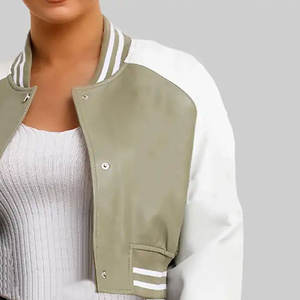 Vente en gros de veste universitaire de culture en tissu à séchage rapide pour femmes à la mode 2025 veste d'université de culture pour femmes à coupe régulière - Product Image 6