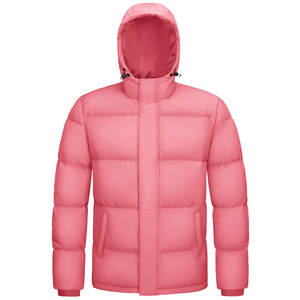 Chaqueta acolchada de camuflaje personalizable para hombre, abrigo de burbuja de invierno de nailon de alta calidad con logotipo, tela de lona MOQ baja - Product Image 1