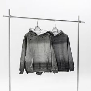 เสื้อฮู้ดดี้สีซีดแบบวินเทจ 450 กรัม สไตล์สตรีท ลุคย้อนยุค ผ้าฟอกสี  สำหรับผู้ชาย - Product Image 3