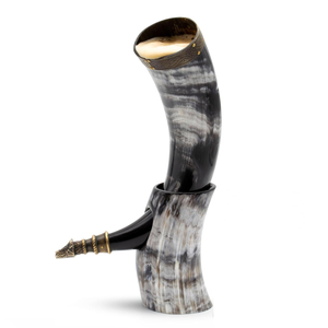 Cuerno para beber vikingo elegante con soporte Cuerno para beber vikingo de calidad superior con aceptar tamaño personalizado - Product Image 6
