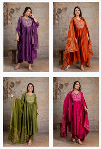 กางเกง kurti และ dupatta แบบปักลาย Mul Mul มีให้เลือกในอัตราขายส่งคอลเลกชันขายส่งระดับพรีเมียม - Product Image 6