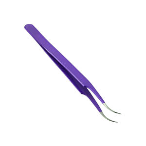 Pince à épiler à extension de cils en acier inoxydable, volume de paillettes antidérapant, avec pointe en fibre pointue de nouvelles couleurs - Product Image 3