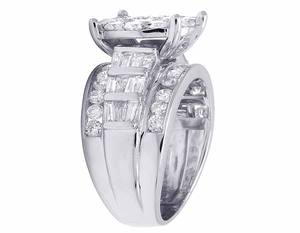 Anillo de compromiso de lujo con racimo de diamantes de moissanita en plata 925, banda de boda helada, joyería fina, regalo de aniversario para mujer - Product Image 4