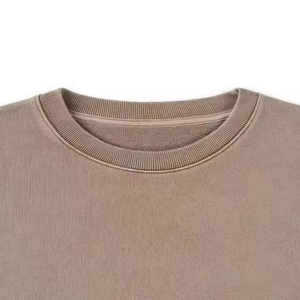 Moda Lisa sudadera en blanco logotipo personalizado cuello redondo sudadera pulóver sudadera sin capucha - Product Image 3