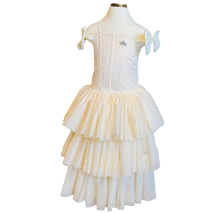 Robe longue halter respirante et écologique de haute qualité pour enfants, avec plusieurs couches, broderies personnalisées, conception ODM OEM pour fêtes - Product Image 1