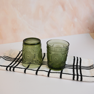 Ensemble de 2 verres à boire artistiques en verre toile - Product Image 2