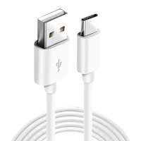 Câble de charge rapide en cuivre pur 60W en matériau TPE le plus récent, blanc, longueur 1m pour iPhone 5/6/7/8/X/11/12/13/14