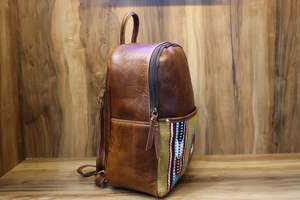 กระเป๋าเป้หนังวัวเฟอร์มือมีเครื่องมือของแท้กระเป๋าสะพายหลังหนังแกะสไตล์ตะวันตก - Product Image 2