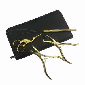 Zarnab Surgical Kit d'outils d'application de trame d'extension de cheveux avec logo personnalisé doré Kit complet d'extension de cheveux de salon professionnel - Product Image 2