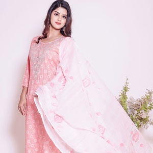 Qualité supérieure a duré Collection femmes décontracté Shalwar Kameez costume coton soie toutes saisons lavable - Product Image 5