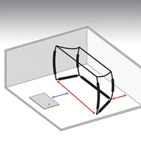 Filet d'entraînement de golf classique 10 x 8 pieds avec écran d'impact et simulateur vierge – Choisissez des graphiques imprimés