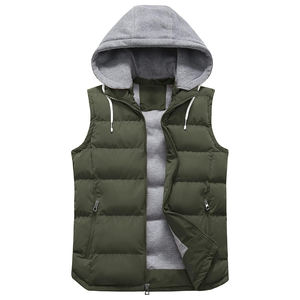 Chaleco Acolchado Sin Mangas para Hombre, Estilo Urbano, Térmico, Suave, Informal, Transpirable, con Bolsillo con Cremallera - Product Image 1