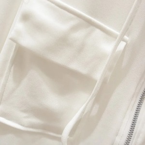 Casual Stylish 100% Cotton Pullover Customize Drop-shoulder Zipper Hoodies 2025 Top Quality Hoodies for Woman - Product Image 5