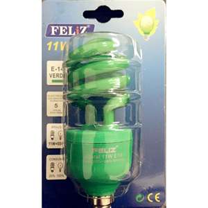 Bombilla de Cristal Espiral de Ahorro de Energía para Halloween, 11W, Base E14, Blanco Cálido 2700K, Uso Residencial para Decoración y Fiestas - Product Image 3