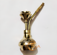 Mini pipe à eau en laiton antique narguilé vintage poli pour la décoration intérieure et le tableau de bord de voiture