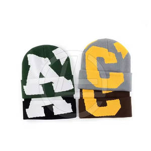 Bonnet 100 % laine léger, respirant et imperméable avec design minimaliste et imprimé lettres pour usage quotidien en hiver en extérieur - Product Image 2