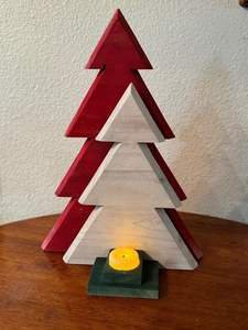 Arbre de Noël écologique fait à la main, décoration artisanale, cadeau, arbre en bois décoratif en cerisier, un arbre pour toutes les saisons - Product Image 4