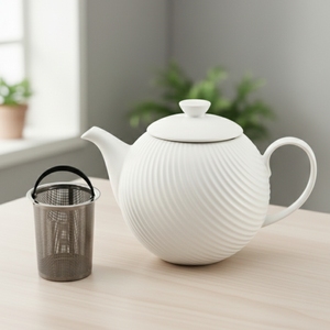 Théière en céramique de qualité supérieure 3459725-1400, taille familiale, poignée résistante à la chaleur, pour les rassemblements de thé en groupe - Product Image 4