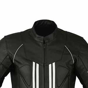 Unisex Motorcycle Leather Racing Jacket Windproof Heavy-Duty Protective OEM Custom Colors & Logo Adult All Seasons - Product Image 4
