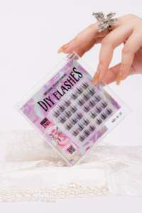 Pestañas Postizas en Racimo con Curvatura C, Hechas a Mano con Cabello Sintético Pre-encolado, Longitud de 14 mm, Grosor de 0.07 mm, Ultra Suaves, NBT-N-07 - Product Image 4