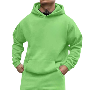 Conjunto Deportivo de Felpa Extra Grande para Hombre, Sudadera con Capucha Gruesa, Pantalones Deportivos, Ropa Urbana de Dos Piezas, Invierno Cálido, Logotipo Personalizado, Conjunto de Gimnasio al por Mayor - Product Image 4