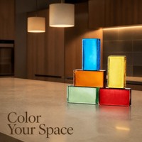 Verre clair décoratif coloré solide poli de 8 mm pour usage industriel pour cuisine, atelier, supermarché, mur-rideau