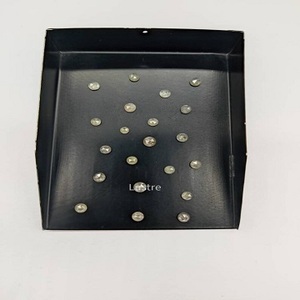 ลูกปัดเพชรสีขาวอัญมณีหินธรรมชาติสำหรับทำเครื่องประดับอัญมณีหลวมตัดไม่ผ่านการบำบัดเพชรแท้ - Product Image 1