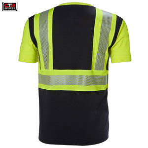 2024 Design Breathable Hi Vis T Shirt <b>Work</b> Wear Reflective Pattern <b>Waterproof</b> Anti-Static Safety Features Black Color-Wholesale - Product Image 6