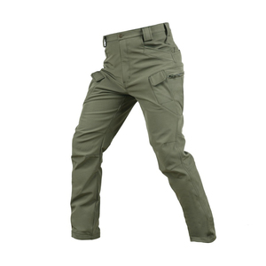 Pantalon tactique d'hiver pour homme, doublure polaire imperméable, softshell, sport, multi-poches, cargo - Product Image 1