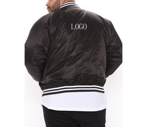 OEM โลโก้ที่กําหนดเองพลัสขนาดเสื้อแจ็คเก็ตตัวแทนชายซาตินเครื่องบินทิ้งระเบิดเบสบอลแจ็คเก็ตผู้หญิงฤดูหนาวแจ็คเก็ตเล็ตเตอร์แมนผู้ชายสําหรับแบรนด์ของคุณ - Product Image 6