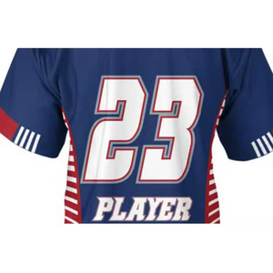 Ensemble d'uniformes de lacrosse personnalisés réversibles de haute qualité, imprimés par décharge, en Spandex/Coton, séchage rapide, résistants à l'eau, vente en gros - Product Image 3