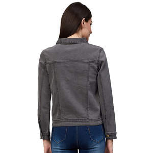 Veste en jean pour femme avec motif ailes d'ange, en coton respirant, style brodé tendance, qualité supérieure 2026 - Product Image 3