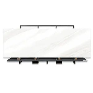 Azulejos de losas de porcelana grandes al mejor precio, losas de aspecto de mármol de piedra sinterizada pulida de 80x240cm, azulejos de losa de porcelana de 800X2400MM - Product Image 1