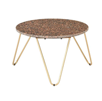 Petite table en marbre et laiton la plus exigeante ensemble de table de restaurant de café de haute qualité à un prix raisonnable