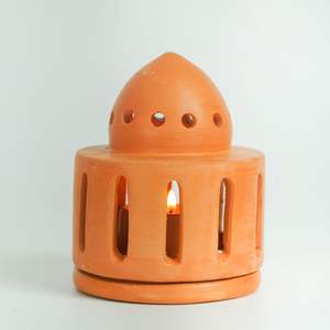 ARTICLE DE DÉCORATION DE NOËL UN PETIT BOUGEOIR EN TERRE CUITE DE BÂTIMENT POUR LA DÉCORATION DE NOËL PRODUIT EN TERRE CUITE FAIT À LA MAIN PRIX BON - Product Image 5