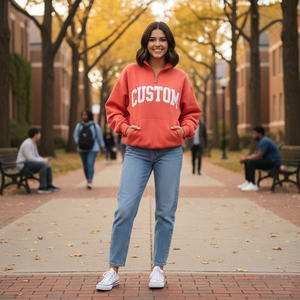 Sudadera Universitaria Personalizada con Bordado Personalizado para Mujer, Mezcla de Spandex/Algodón, Ecológica, Transpirable, para Invierno y Otoño - Product Image 1