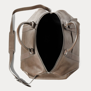 Hot Selling Luxury Large Capacity Leather Duffle Bag with Custom Logo Print Adjustable <b>Strap</b> for Gym Training and Travel - Product Image 3