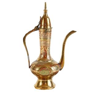 Aftaba en laiton de haute qualité avec gravure multicolore et finition polie pour l'eau potable, ustensiles de cuisine en laiton vintage - Product Image 4