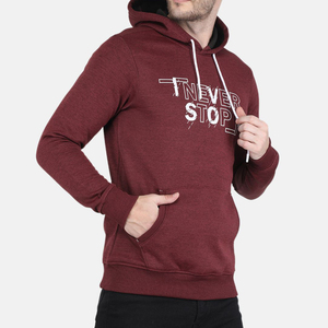 Sudadera con capucha de lana pesada de Color sólido con estampado personalizado de otoño para hombre, sudadera deportiva impermeable transpirable sostenible - Product Image 6