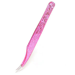 Pince à épiler d'extension de cils de beauté en acier inoxydable avec logo personnalisé, marque privée, pointe pointue, volume russe, vente en gros - Product Image 5