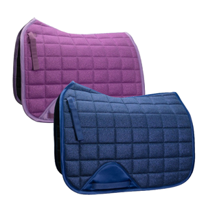 Almohadilla de sillín de doma ecuestre personalizada de alta calidad, acabado brillante, polialgodón, duradera, almohadilla de lujo para montar a caballo, tubería a juego - Product Image 5