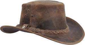 Cuir véritable pour hommes et femmes Chapeaux de cow-boy à la mode pour sports et voyages en plein air - Product Image 2