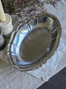 Platter Luxury Tableware Styling Classic Silver Centerpiece Vintage Silver <b>Bowl</b> Antique Silver Serveware Silver Decorative - Product Image 2
