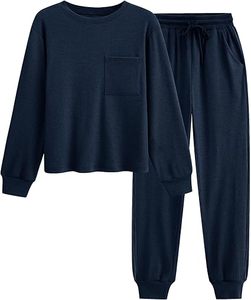 Ensemble de survêtement décontracté tendance pour femme, haut élégant, design moderne, prix bas, pantalon de survêtement uni 100 % coton respirant, vêtements de sport - Product Image 1
