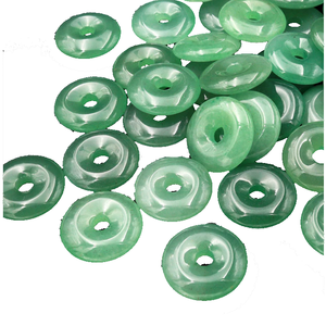 หินอัญมณีสีเขียวอเวนทูรีน,โดนัทหินคริสตัลหินธรรมชาติคริสตัลเรกิอัญมณีสำหรับรักษา - Product Image 4