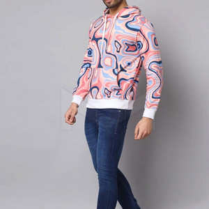 Nuevo diseño Digital impreso transpirable sublimación pulóver Sudadera con capucha para hombres personalizado 100% algodón precio razonable OEM invierno - Product Image 5