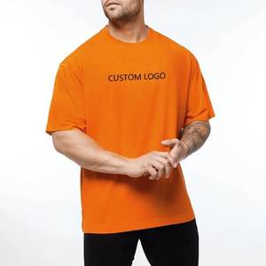 Camiseta de algodón 100% de peso pesado para hombre, camiseta de gran tamaño con hombros caídos, calidad de lujo, 220 gramos, camiseta de diseño con logotipo personalizado en blanco para hombre - Product Image 3